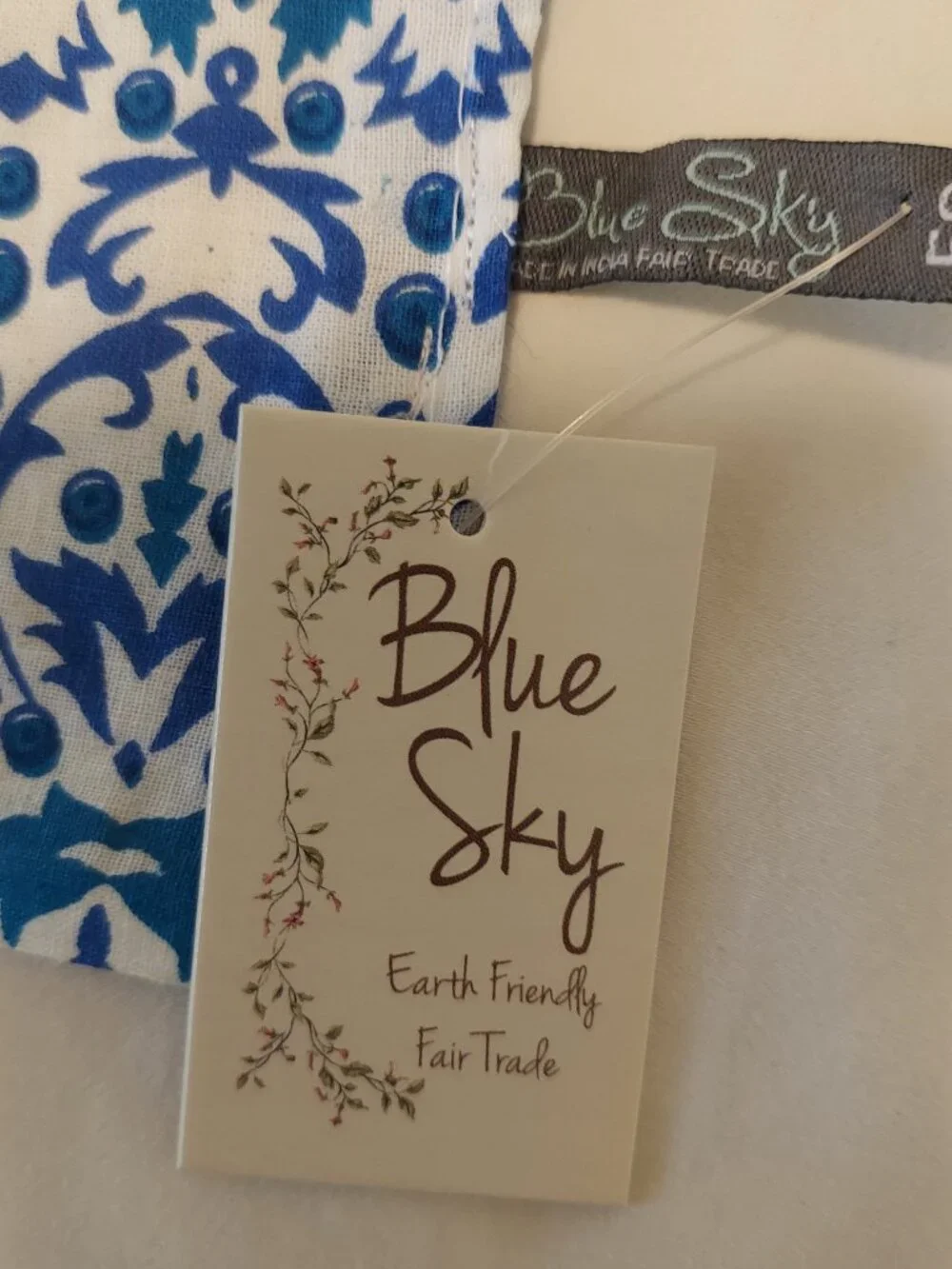 NWT Cotton Blue/White Mandala Tapestry